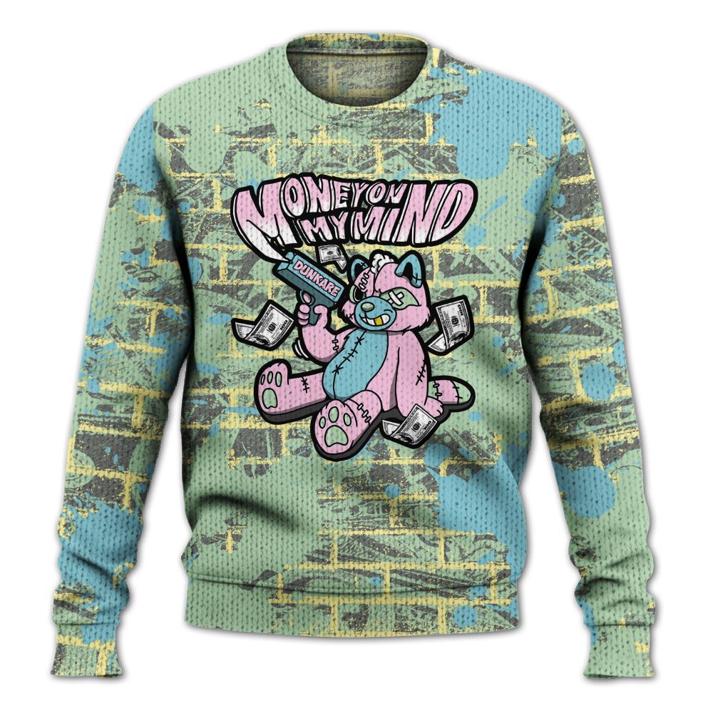 Knitted Sweater To Match SB Dunk Low Visty - Money On My Mind Raccoon Brick