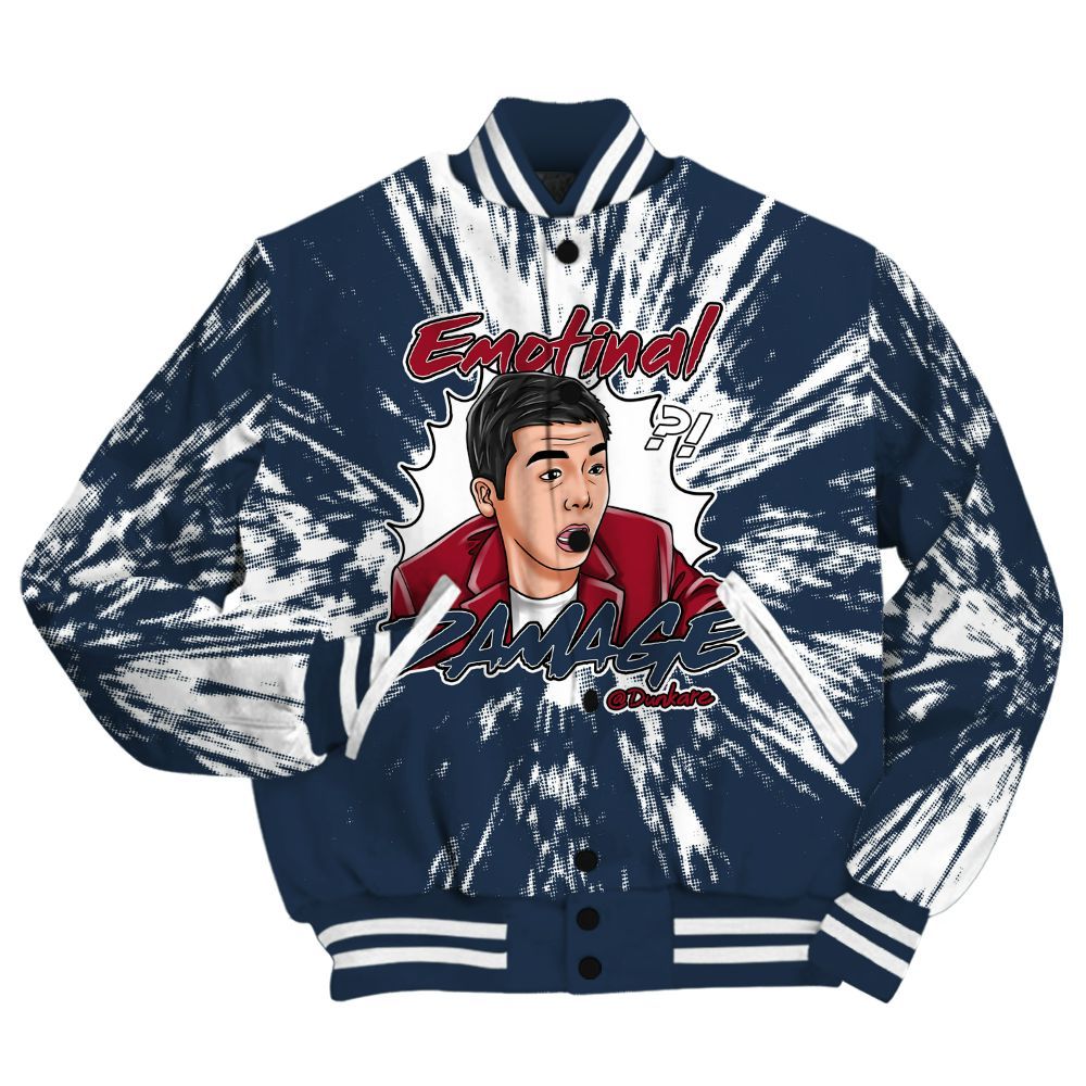 Varsity Jacket To Match Navy Blue 2024 6s Shirt - Damaged Meme Shirt Unisex Outfit All Over Print