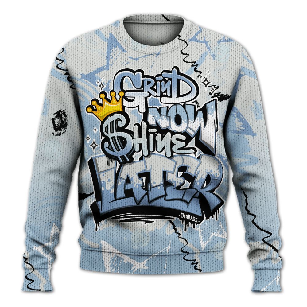 Knitted Sweater To Match Forget Me Not 4s - Grind Shine Later Drip