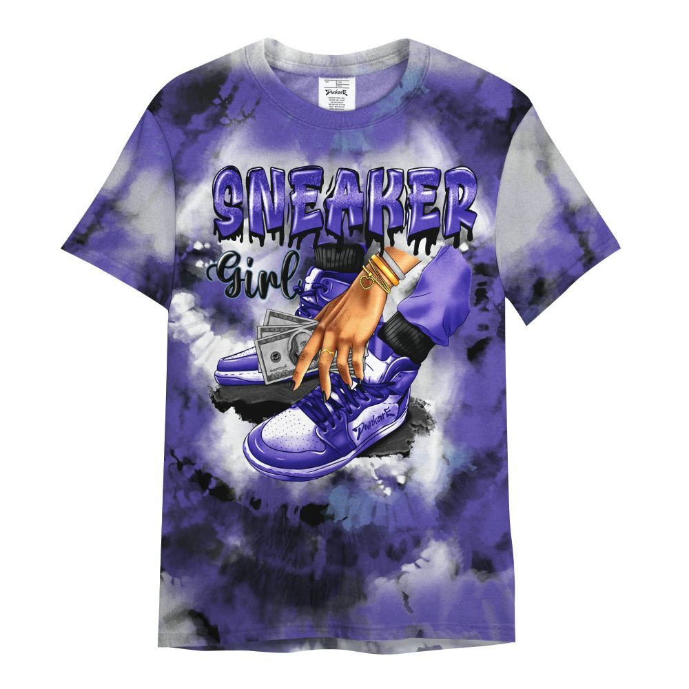 Shirt To Match Retro Concord 5s - SNEAKER Girl Money Drip Tie Dye All Over Print