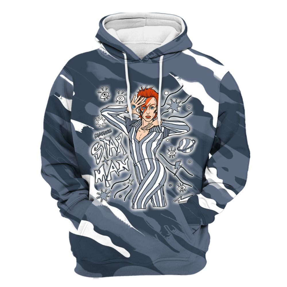 Hoodie To Match Low Diffused Blue 11s - Starmans Graphics Colored All Over Print