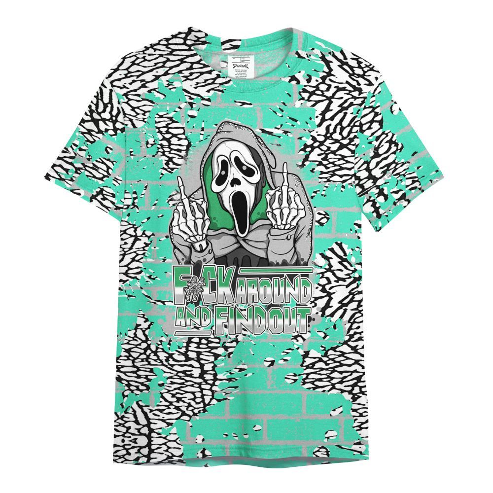 Shirt To Match Black Green Glow 3s - F#CK And Find Out Graphic Halloween All Over Print