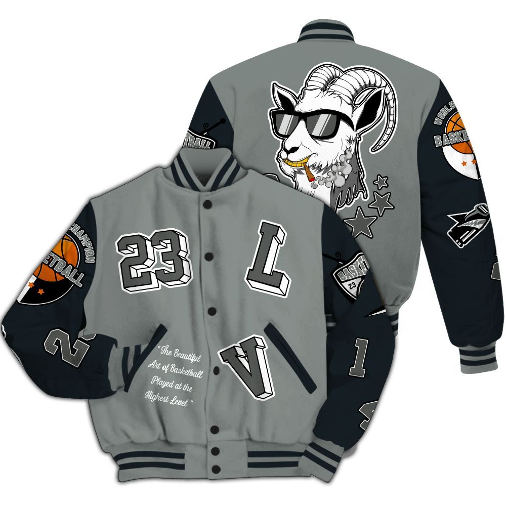 Varsity Jacket To Match Retro Georgetown 6s - The GOAT Got Em Streetwear All Over Print