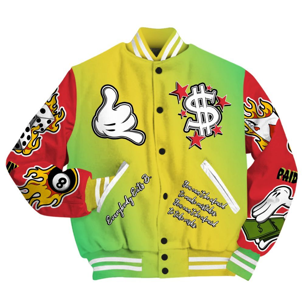 Varsity Jacket To Match Ja 3 Jurassic Park Explorer - Everybody Paid In Full Graphic All Over Print