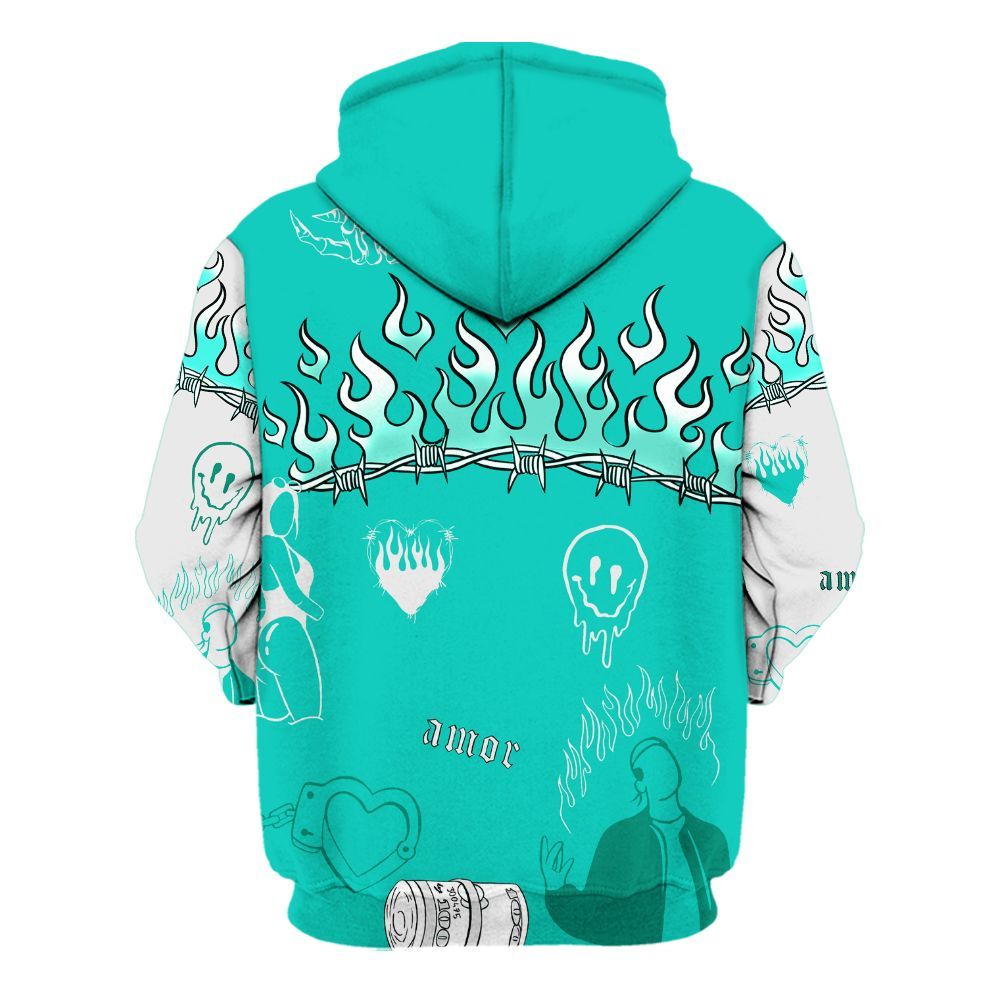 Hoodie To Match Dunk Low Clear Jade - Snake Trust No One All Over Print