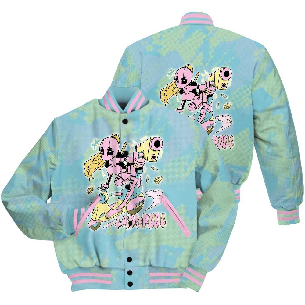 Varsity Jacket To Match SB Dunk Low Visty Shirt - Lady Pool Cartoon Abstract Halftone All Over Print