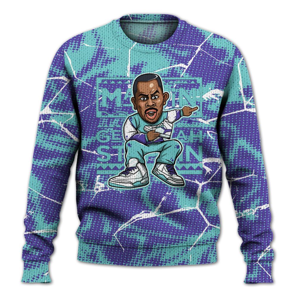 Knitted Sweater To Match Low Hornets 1s - Get Tag Sneakers Steppin' Graphic Crack