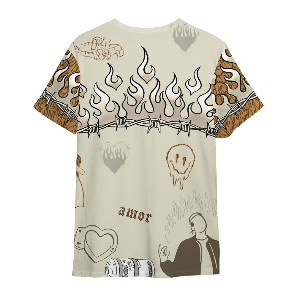 Shirt To Match Orewood Brown 3s - Snake Trust No One All Over Print