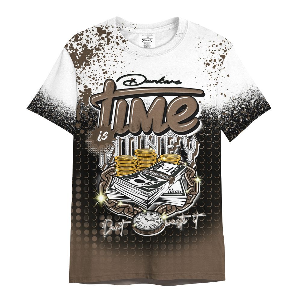 Shirt To Match Dark Mocha Jack - Halftone Time Is Money All Over Print