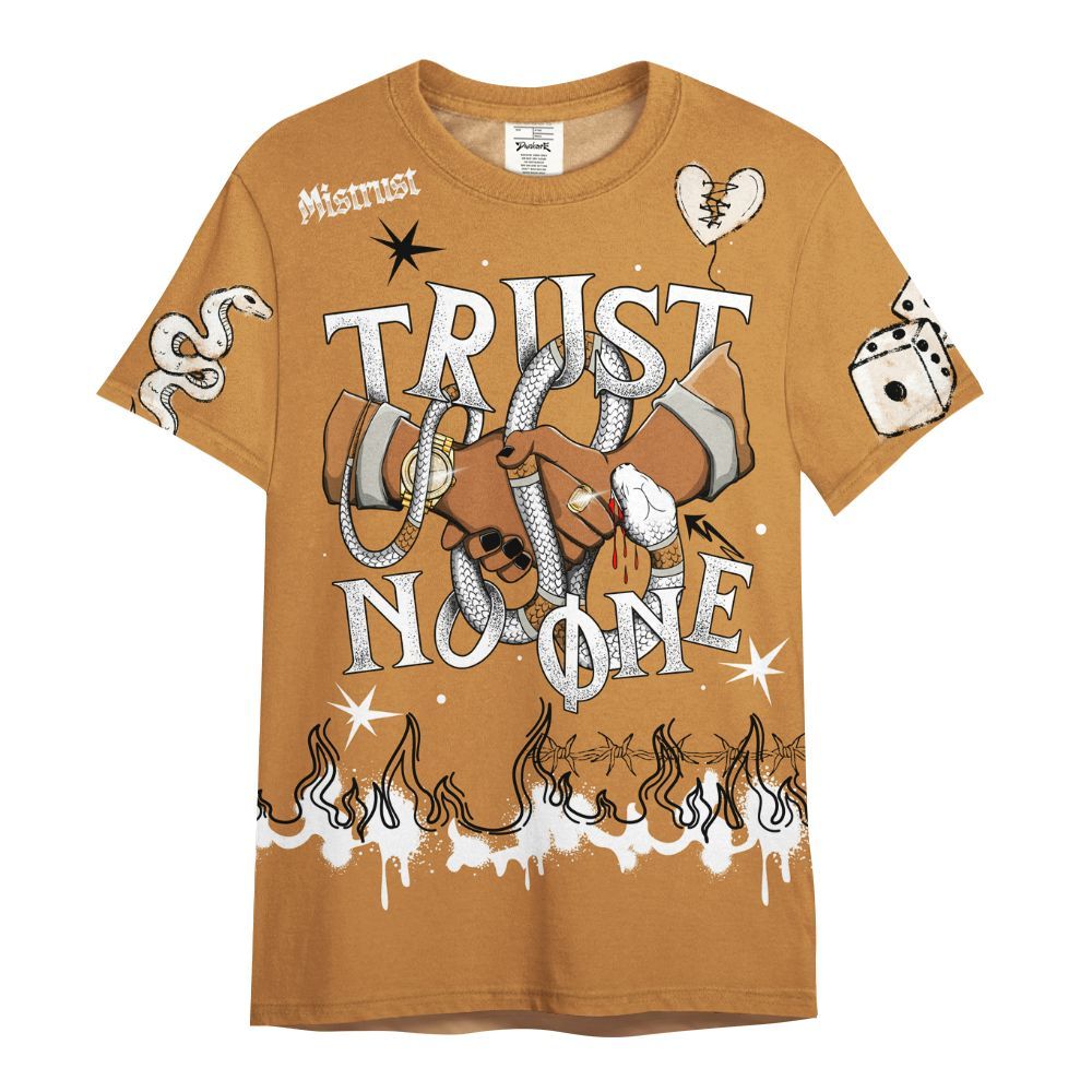 Shirt To Match Dunk Low Nature Wheat Suede - Trust No One Snake-Bite Doodle Crayon All Over Print