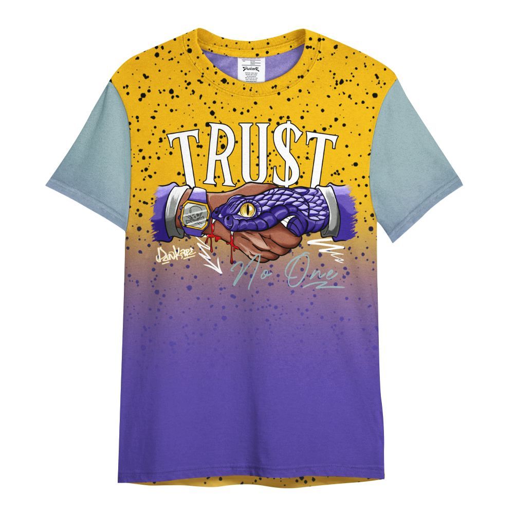 Shirt To Match Imperial Purple 4s - Snake Trust No One Drip All Over Print