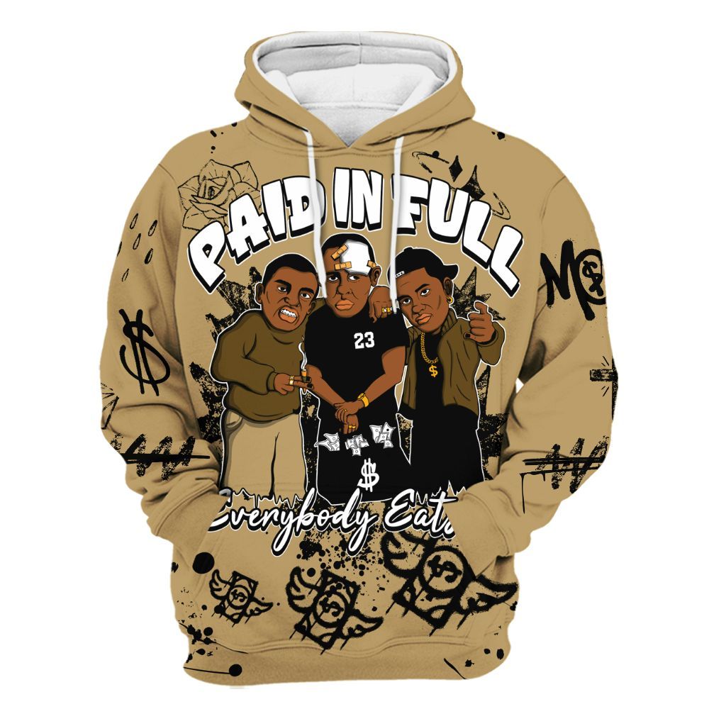 Hoodie To Match Black LD 1000 - Everybody Paid In Full Crayon All Over Print