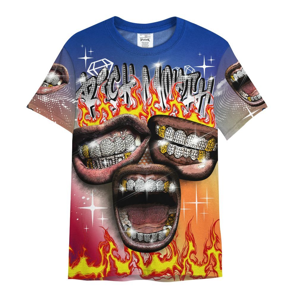 Shirt To Match Air Griffey Max Los Angeles 1s - Rich Mouth Fire Rap Retro 90s All Over Print