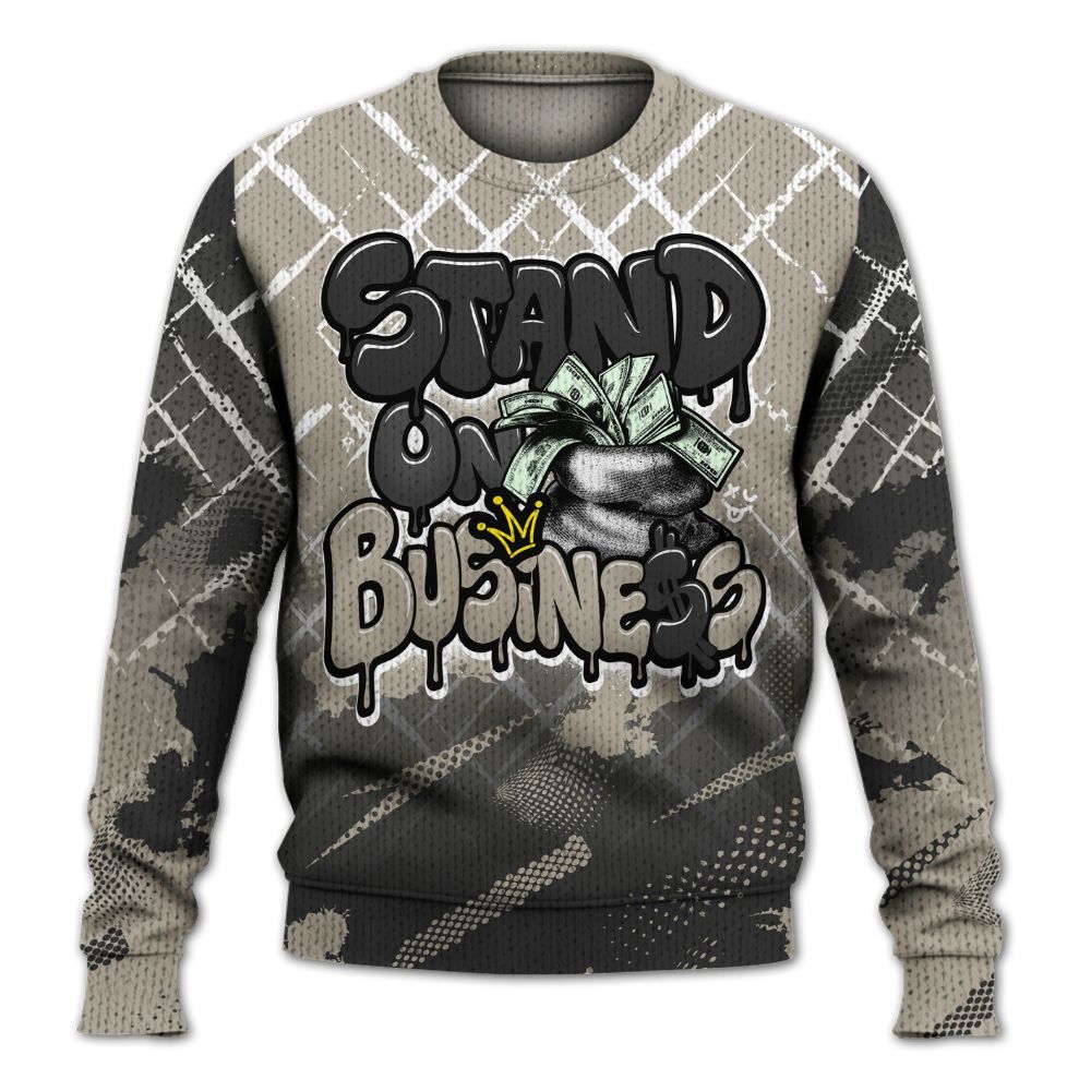 Knitted Sweater To Match RM Light Bone 4s - Halftone Stand Business Dripping