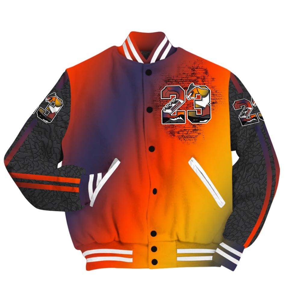 Varsity Jacket To Match J Balvin Rio 3s - Custom Name Number 23 5s Varsity Jacket Outfit 1305 HDT