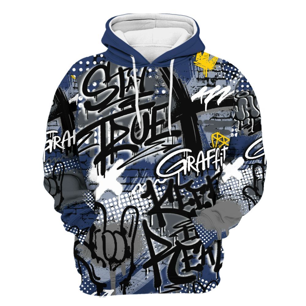 Hoodie To Match Retro Flint 13s - True It Real Graffiti Streetwear All Over Print