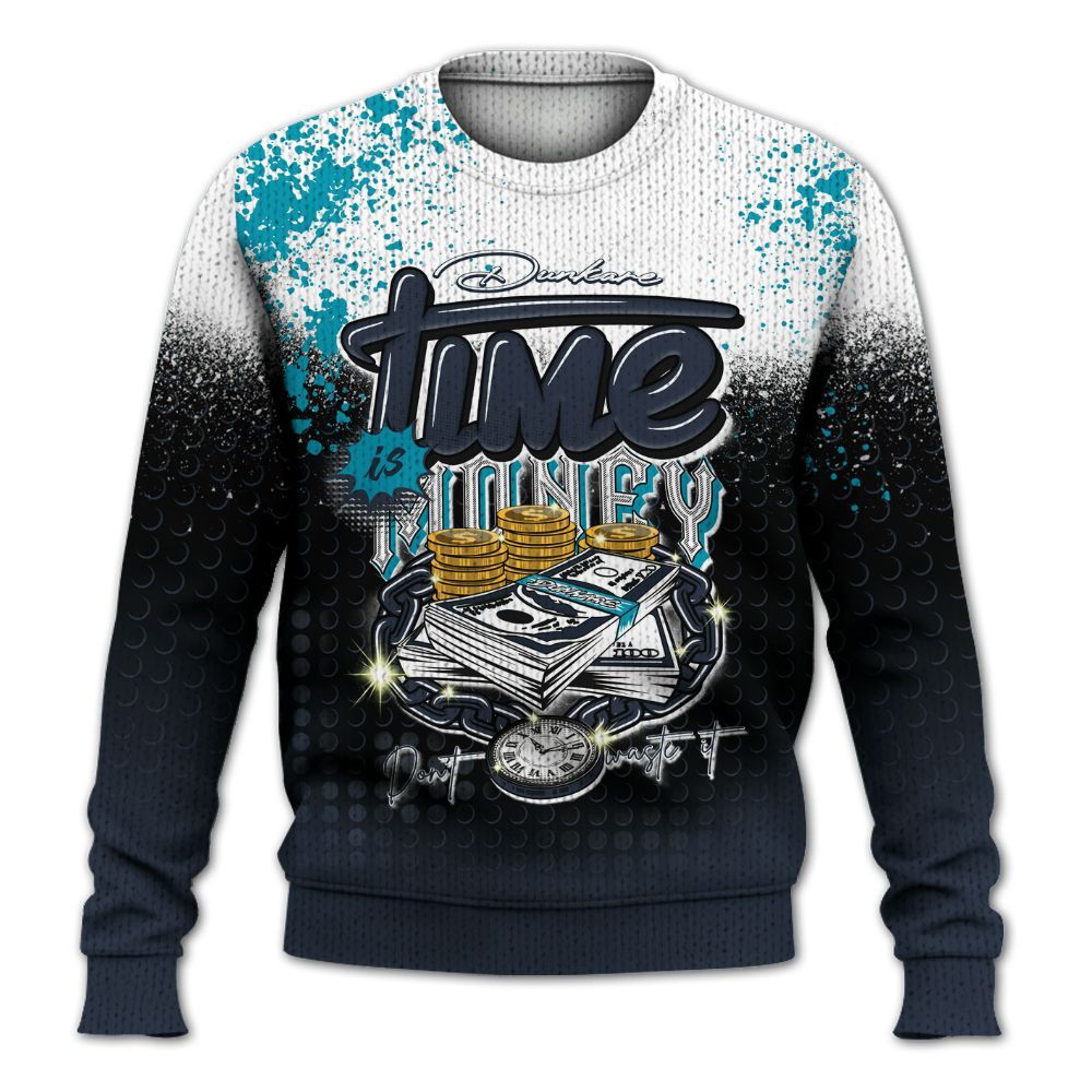 Knitted Sweater To Match Retro Obsidian 13s - Halftone Time Is Money