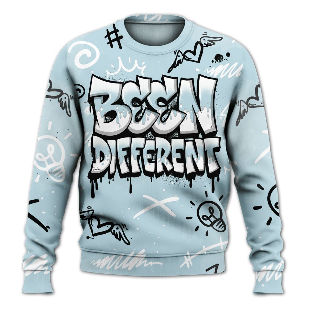 Sweatshirt To Match Mid Ice Blue 1s - Drip Been Di2ferent All Over Print