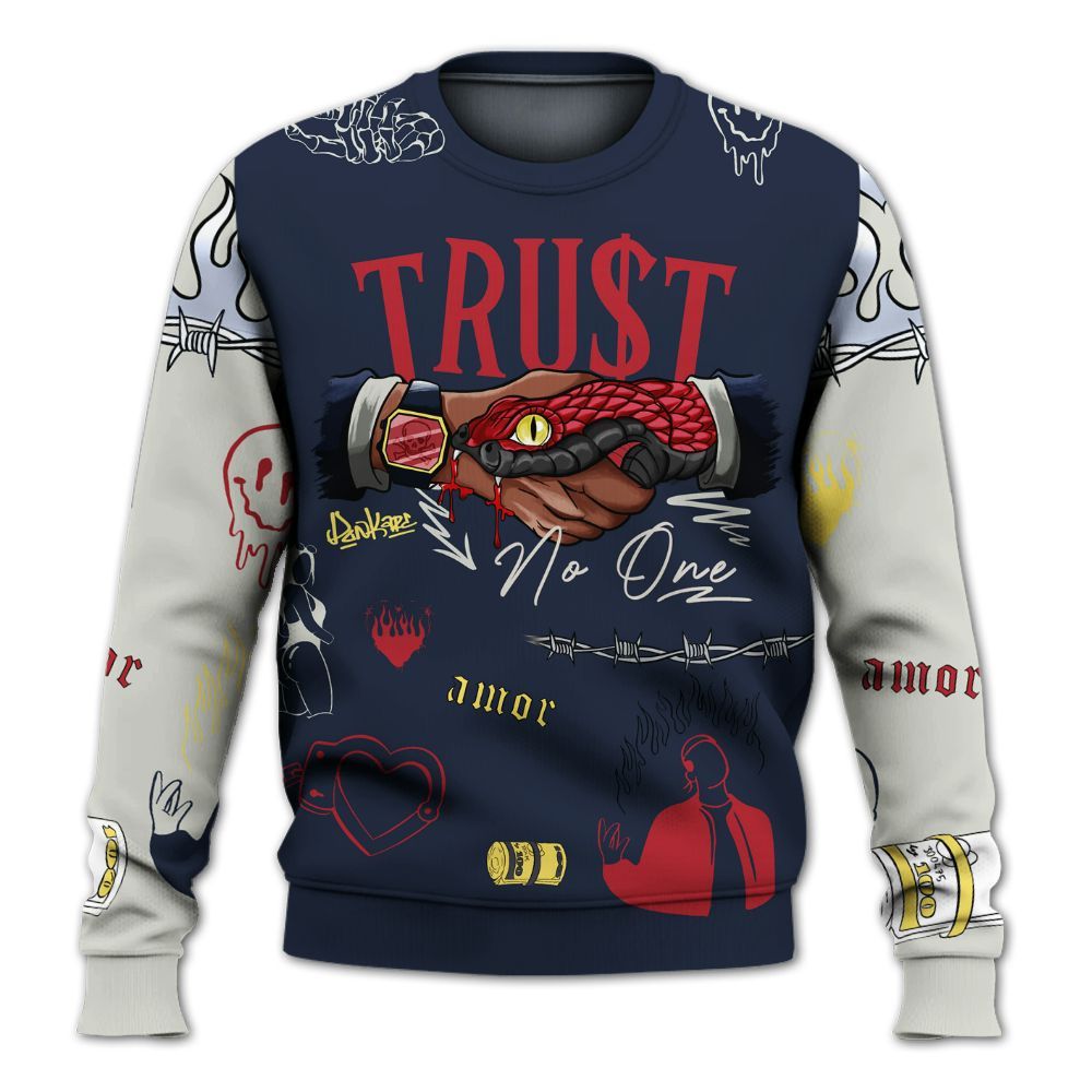 Sweatshirt To Match Dunk Low COJP What The 2024 - Snake Trust No One All Over Print
