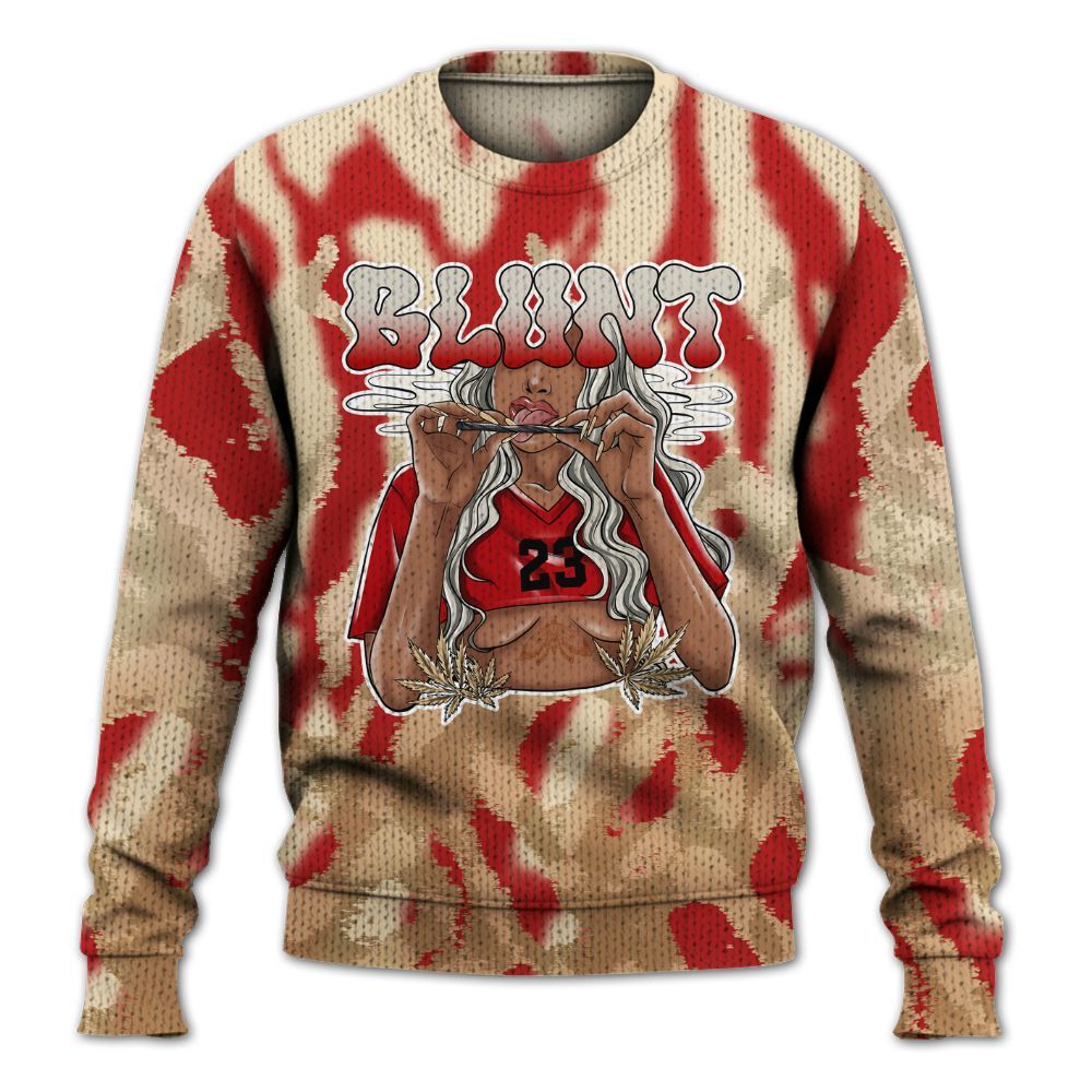Knitted Sweater To Match Dunk Low Strawberry Waffle - Bluntz Burnz