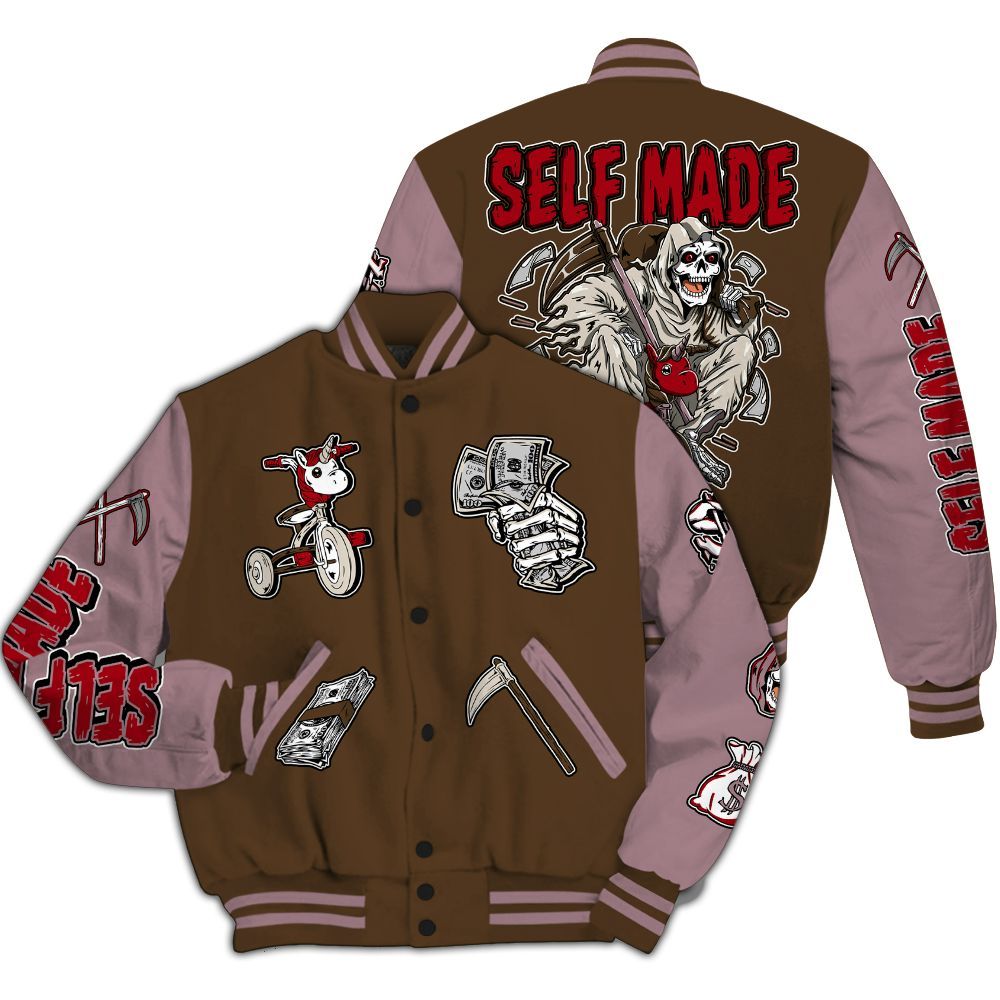 Varsity Jacket To Match Dunk Low Swoosh Serves - Self Make Skeleton All Over Print