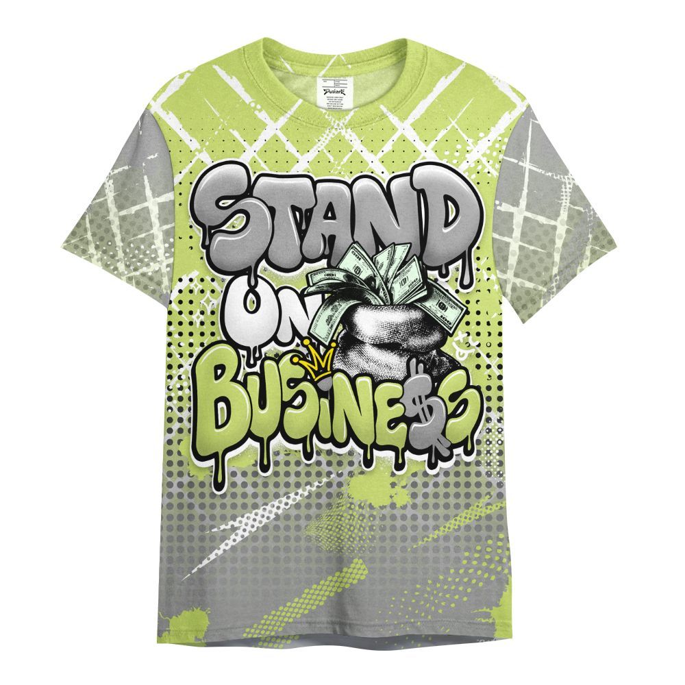 Shirt To Match Light Lemon Twist 4s - Halftone Stand Business Dripping All Over Print