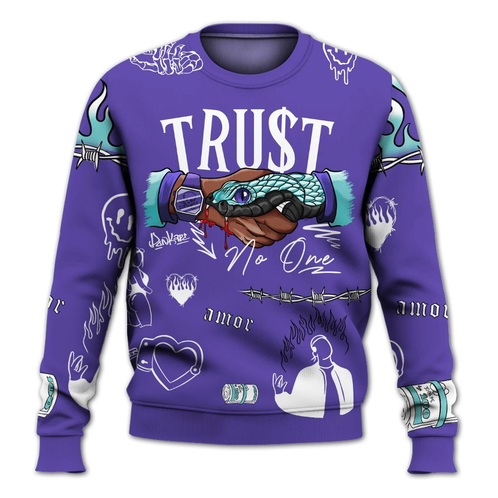 Sweatshirt To Match Low Hornets 1s - Snake Trust No One All Over Print