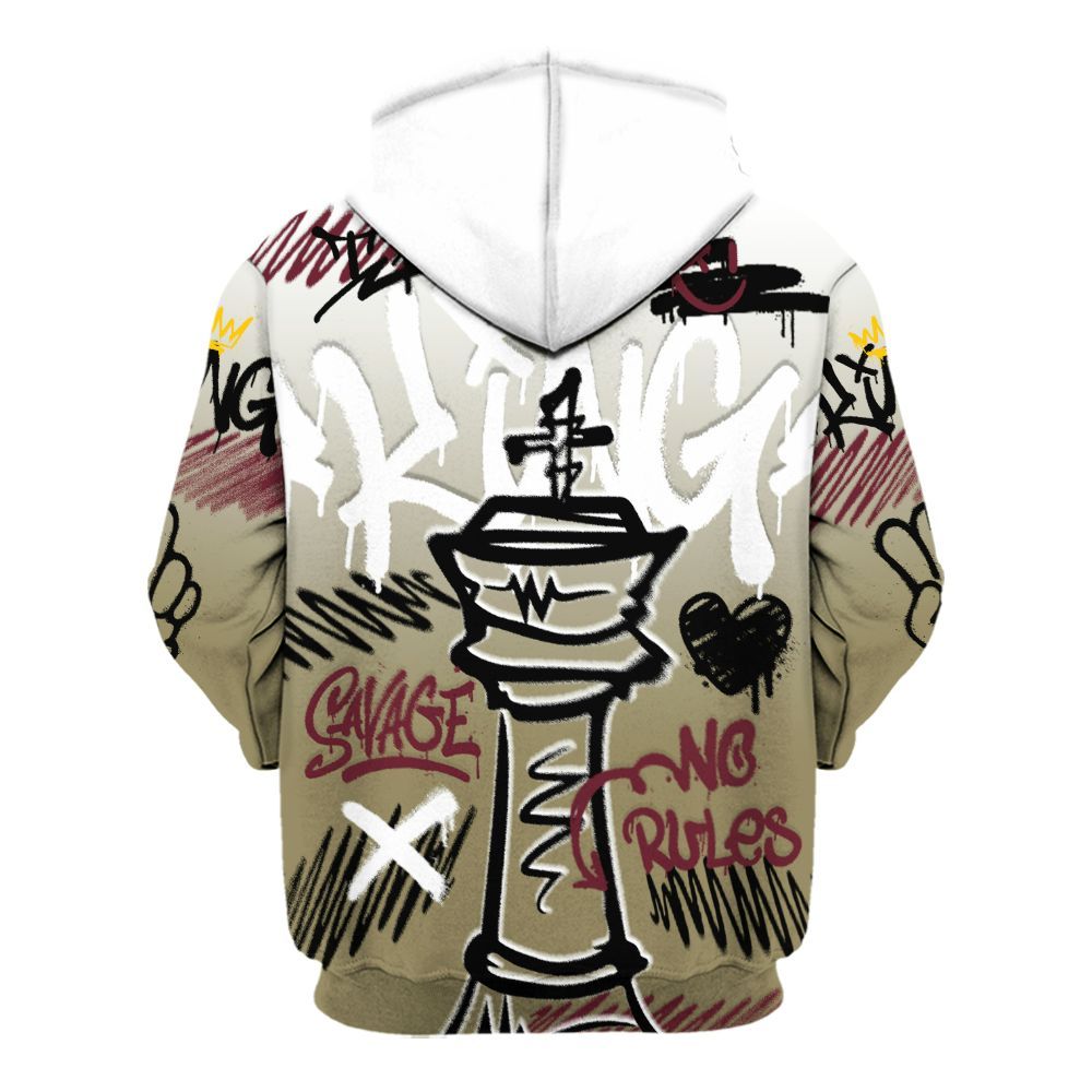Hoodie To Match Black Olive 7s - Street King Chess Streetwear All Over Print