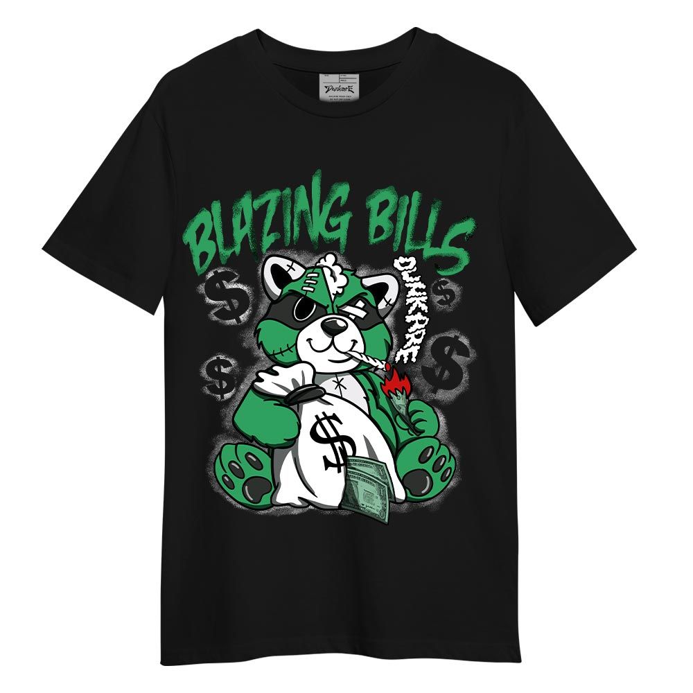 Shirt To Match T-Shirt Blazing Bills Raccoon, 3 Green Glow T-Shirt To Match Sneaker 1704 DNY