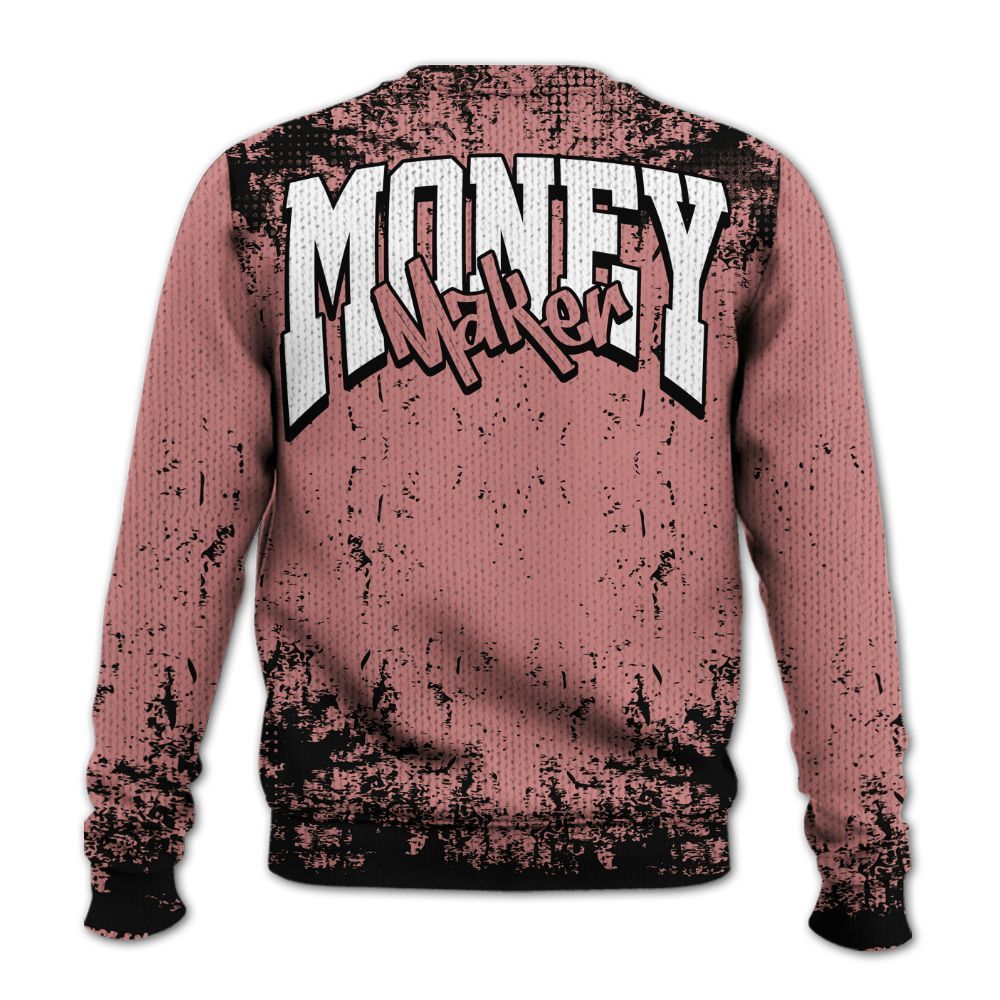 Knitted Sweater To Match Low OG Rust Pink 1s - Move In Silence Money Street Retro