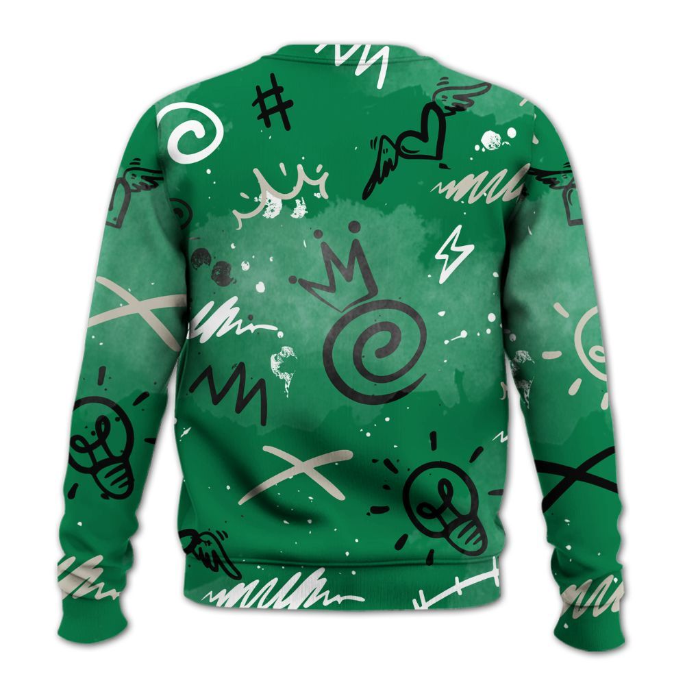 Sweatshirt To Match Lucky Green 2s - Drip Been Di2ferent All Over Print