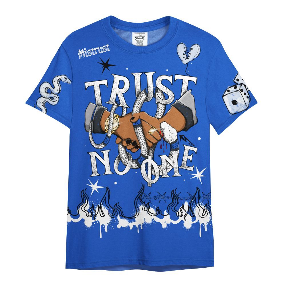 Shirt To Match Retro Stealth 5s - Trust No One Snake-Bite Doodle Crayon All Over Print