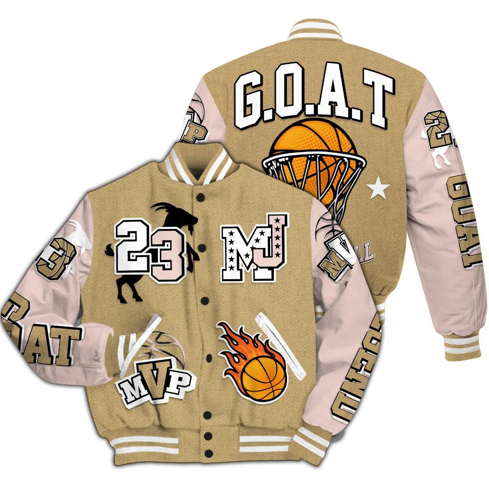 Varsity Jacket To Match Low Linen 2025 1s - 23 Goat MVP Basketball All Over Print