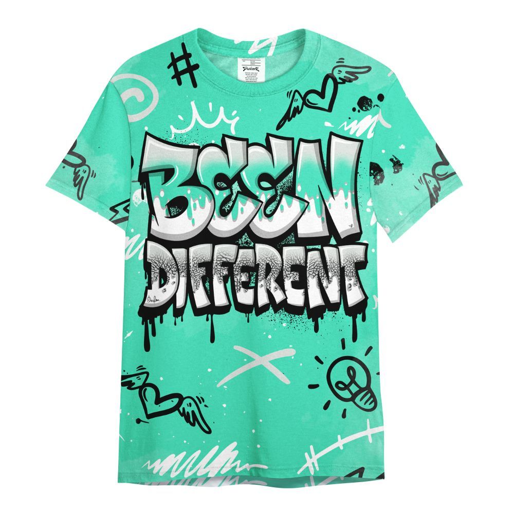 Shirt To Match Black Green Glow 3s - Drip Been Di2ferent All Over Print