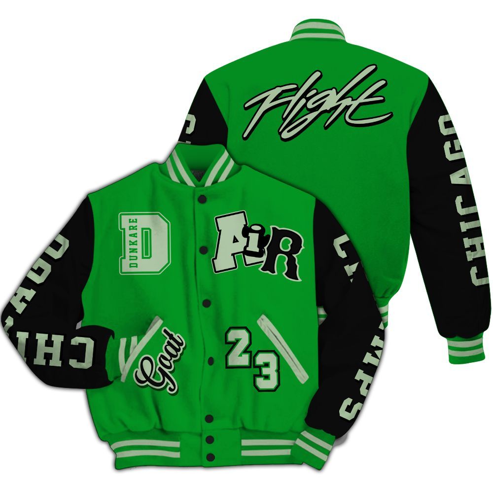 Varsity Jacket To Match Green Spark CJ1 T-Rex - AIR Number 23 GOAT All Over Print