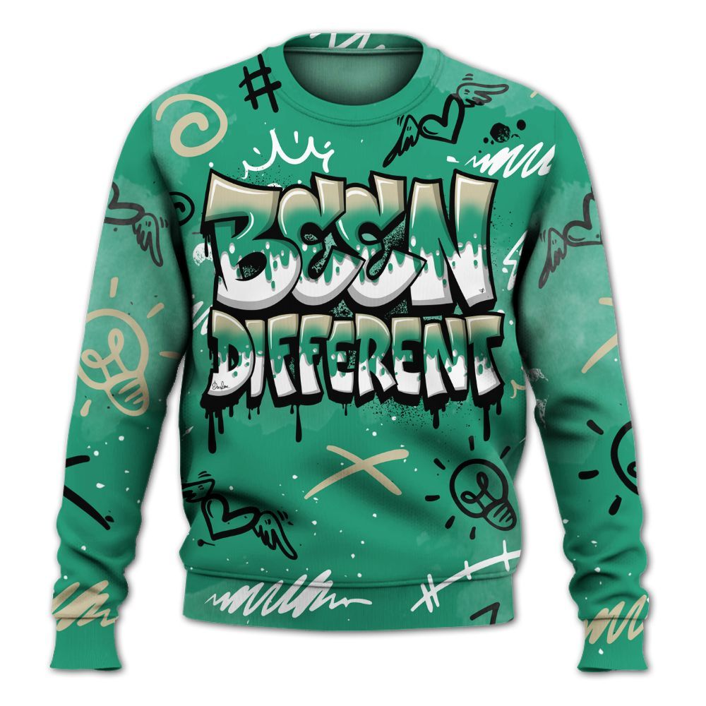 Sweatshirt To Match Pine Green 4s - Drip Been Di2ferent All Over Print