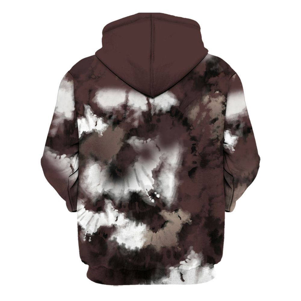 Hoodie To Match Burgundy Crush 3s - God Blessed Tie Dye All Over Print