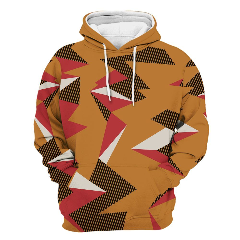 Hoodie To Match Air Max Plus Sunset Swarovski - Geometric Camouflage Pattern All Over Print
