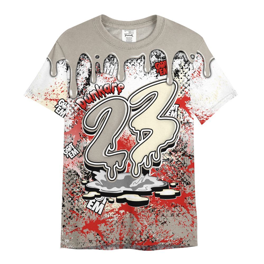 Shirt To Match Low OG Phantom 1s - Dripping 23 Drip All Over Print