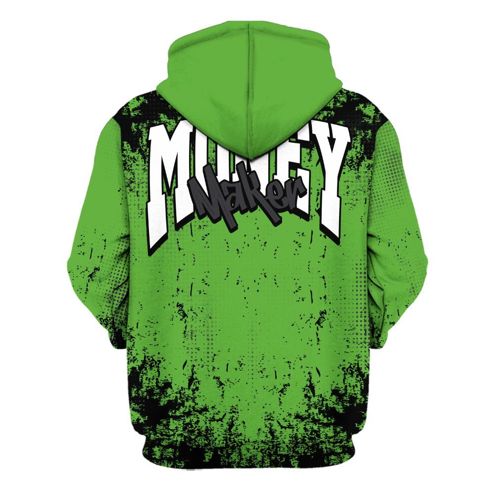 Hoodie To Match Retro Green Bean 5s - Move In Silence Money Street Retro All Over Print
