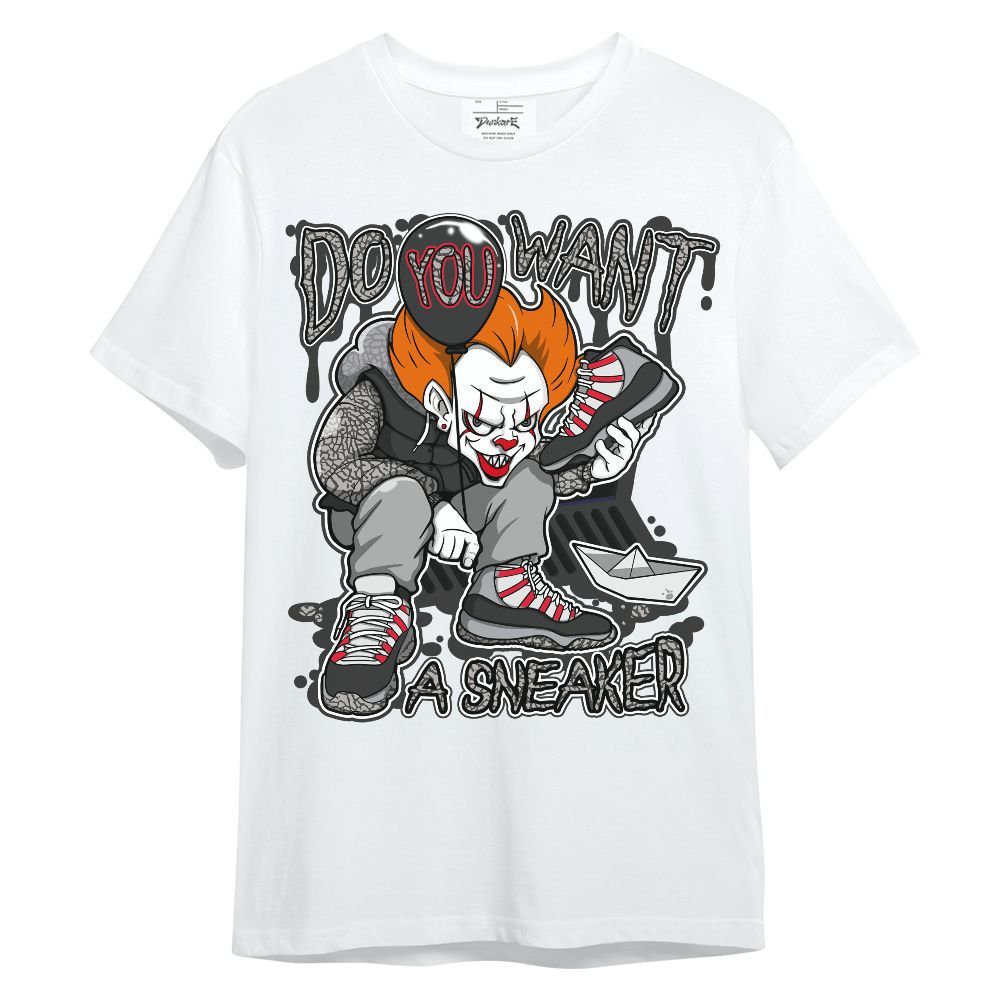 Shirt To Match Black Cement 3s - Clown Scary Sneakers Halloween Graphic Unisex Shirt