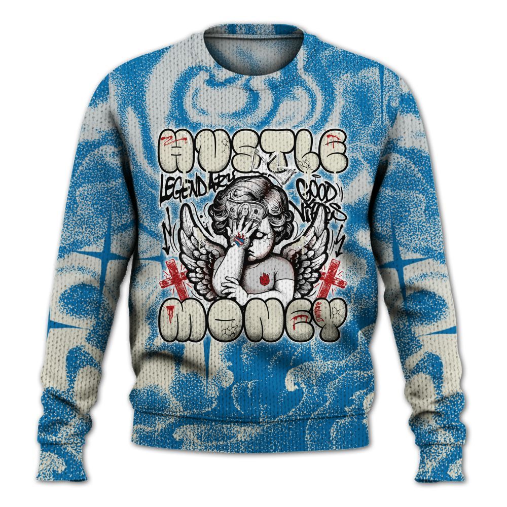 Sweater To Match Rare Air 3s - Angel Hustle Money Graphic