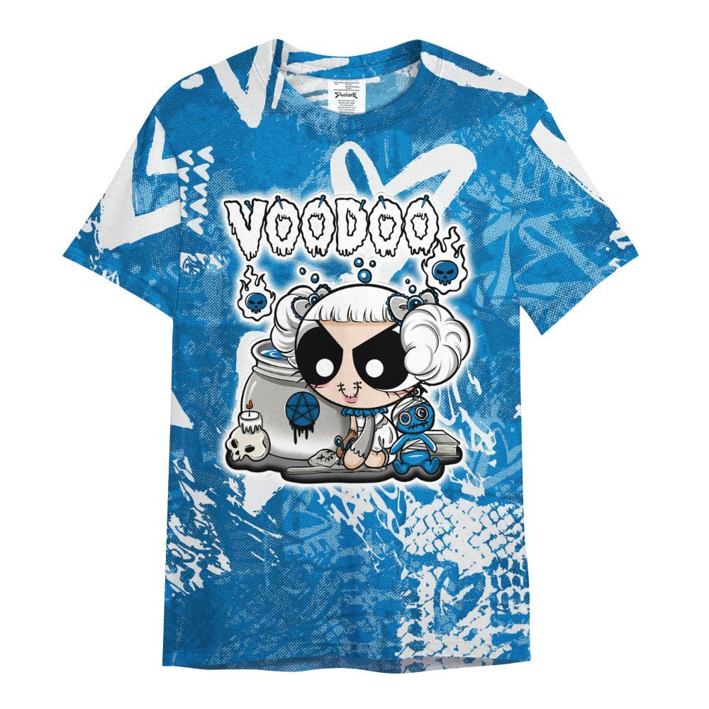 Shirt To Match Military Blue 4s - Voodooz Heart Grunge All Over Print