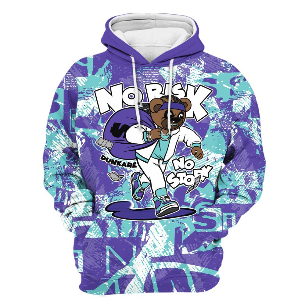 Hoodie To Match Low Hornets 1s - Certain Bear Abstract Graffiti All Over Print