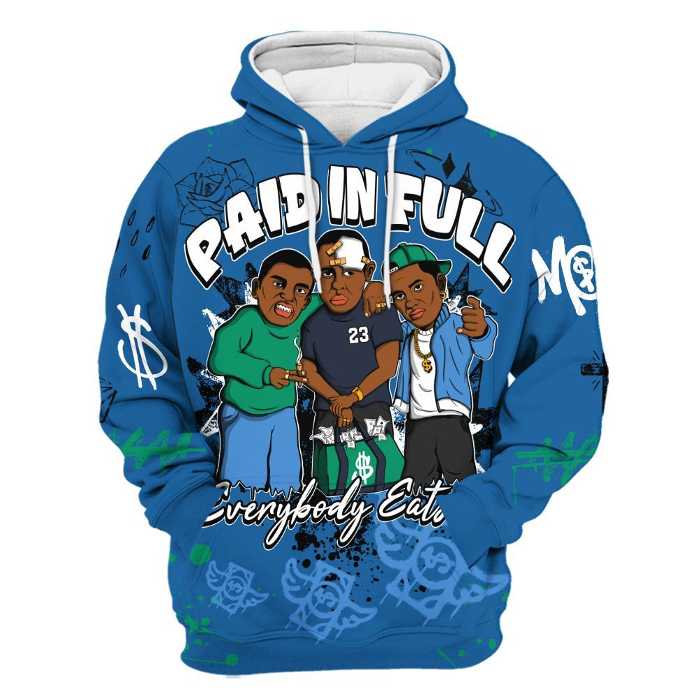 Hoodie To Match 95 Big Bubble Slate - Everybody Paid In Full Crayon All Over Print