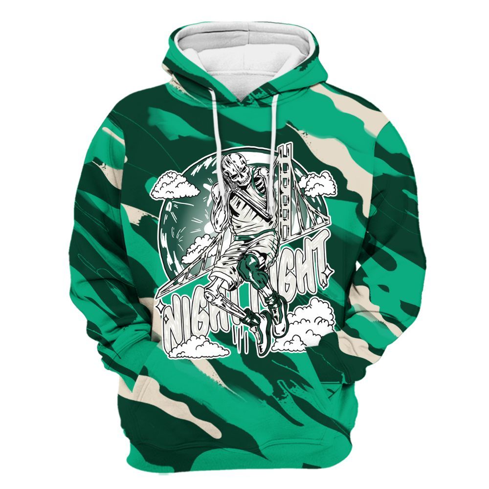 Hoodie To Match Oxidized Green 4s - Seeya Skeleton Colored All Over Print