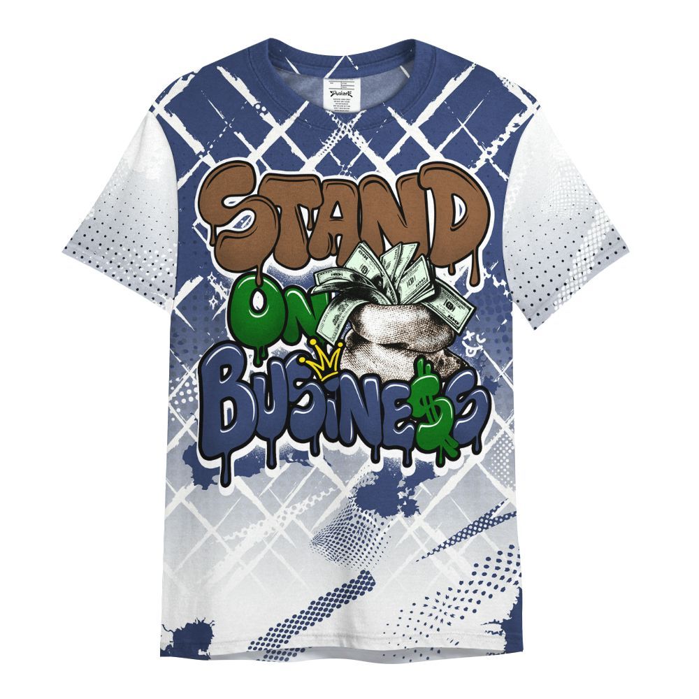 Shirt To Match Midnight Navy 13s - Halftone Stand Business Dripping All Over Print