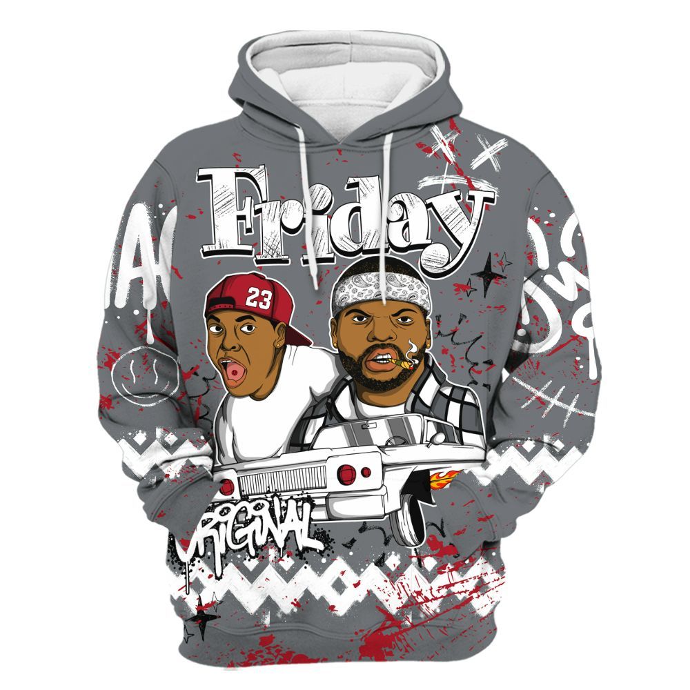 Hoodie To Match Retro Fire Red 9s - Friday Sneaker Crayon All Over Print
