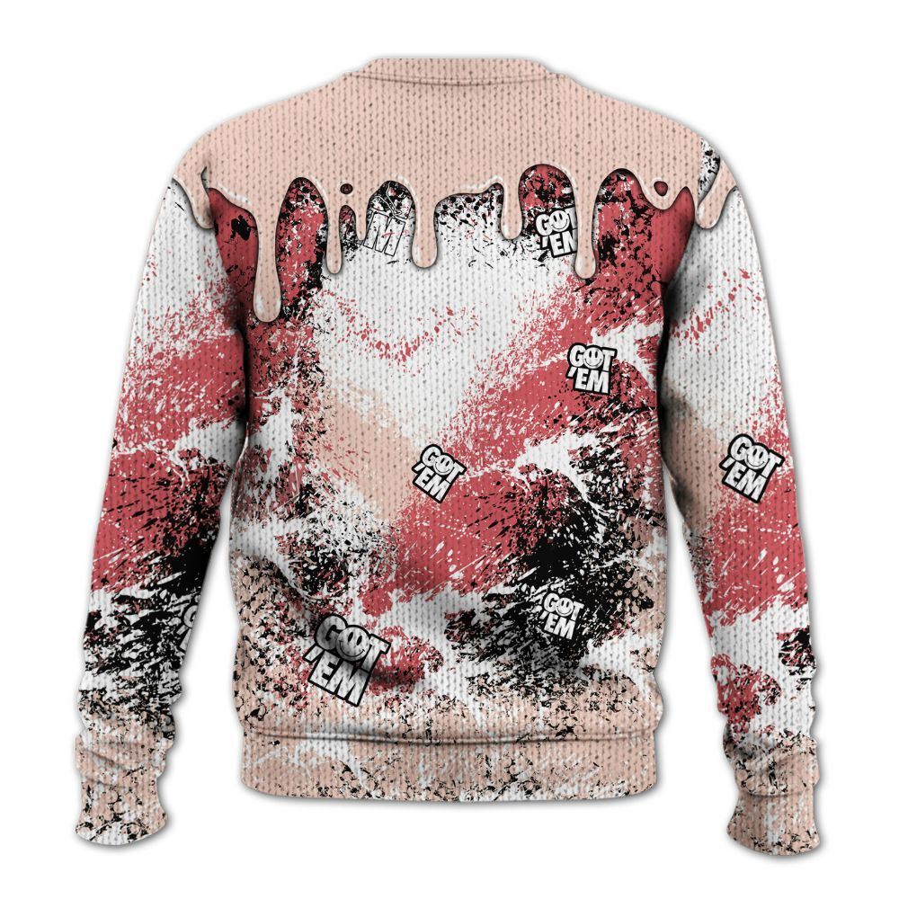 Sweater To Match Washed Coral 2s Shirt, Dripping 23 Drip Graphic