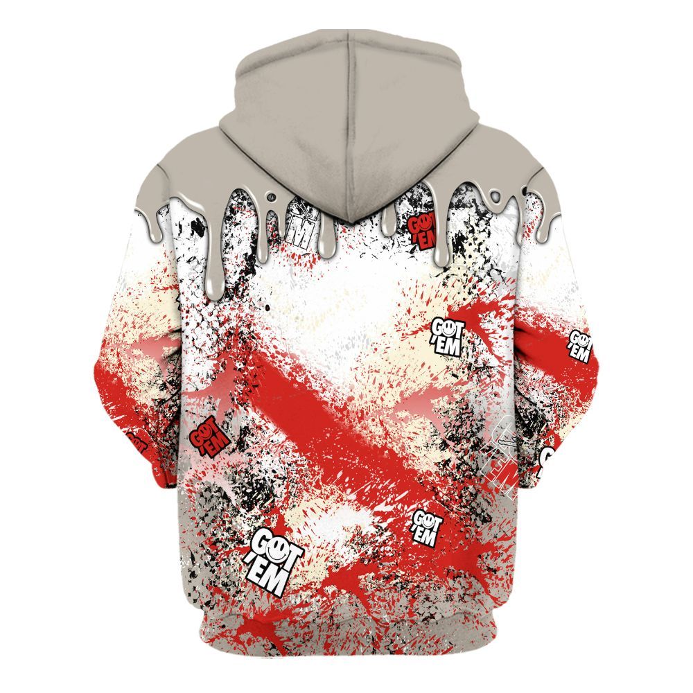 Hoodie To Match Low OG Phantom 1s - Dripping 23 Drip All Over Print